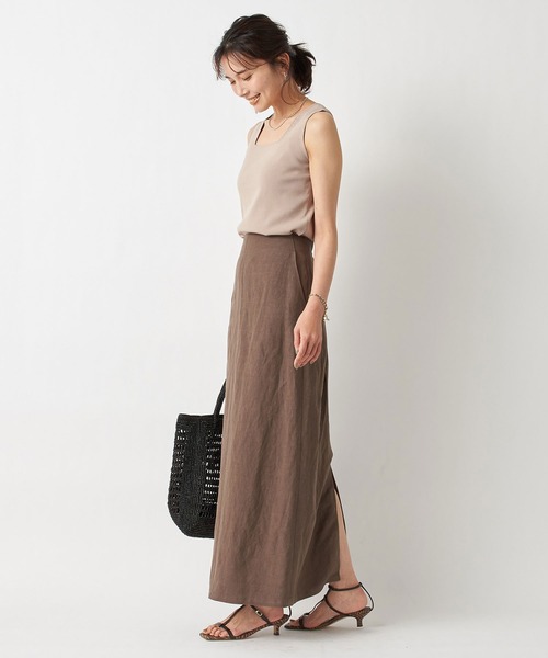 RIVE DROITE（リヴドロワ）の「クールタッチUVニットタンク（タンクトップ・レディース・オフホワイト/グレイッシュベージュ・FREE）」の13枚目の写真