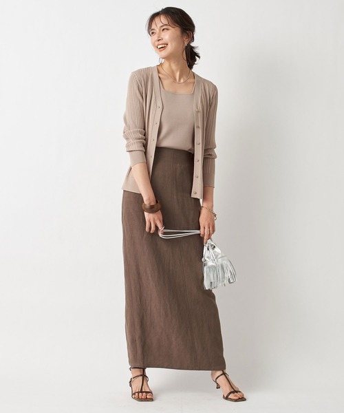 RIVE DROITE（リヴドロワ）の「クールタッチUVニットタンク（タンクトップ・レディース・オフホワイト/グレイッシュベージュ・FREE）」の16枚目の写真