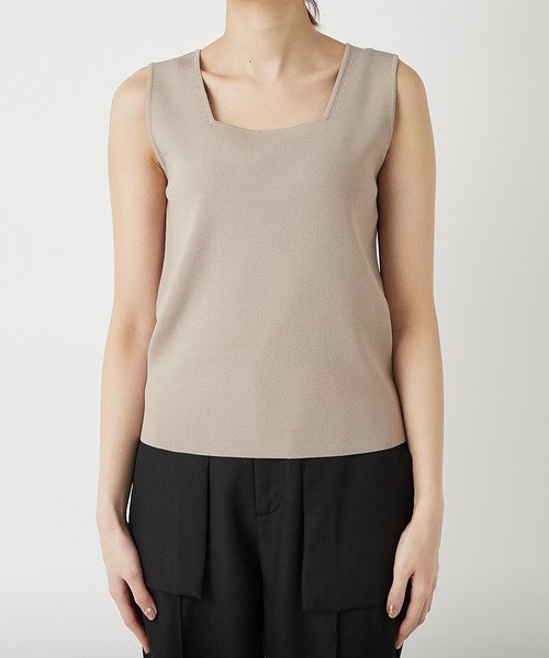 RIVE DROITE（リヴドロワ）の「クールタッチUVニットタンク（タンクトップ・レディース・オフホワイト/グレイッシュベージュ・FREE）」の11枚目の写真