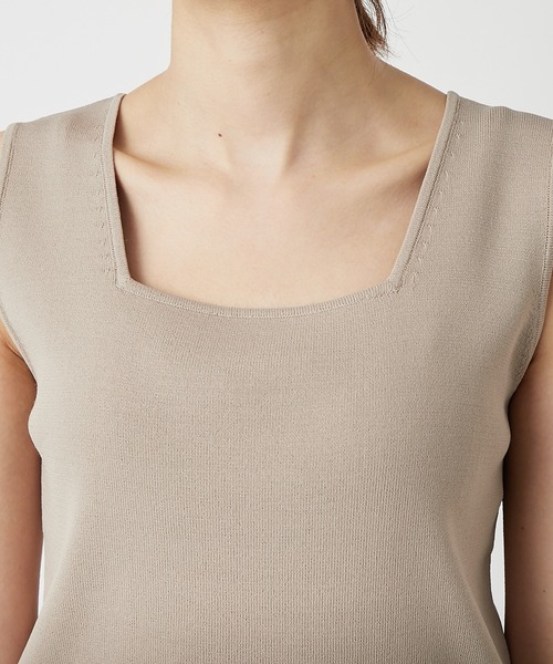 RIVE DROITE（リヴドロワ）の「クールタッチUVニットタンク（タンクトップ・レディース・オフホワイト/グレイッシュベージュ・FREE）」の5枚目の写真