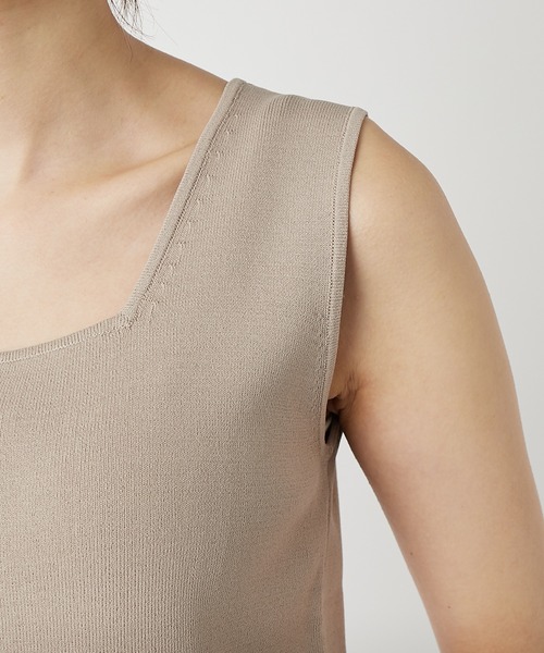 RIVE DROITE（リヴドロワ）の「クールタッチUVニットタンク（タンクトップ・レディース・オフホワイト/グレイッシュベージュ・FREE）」の17枚目の写真
