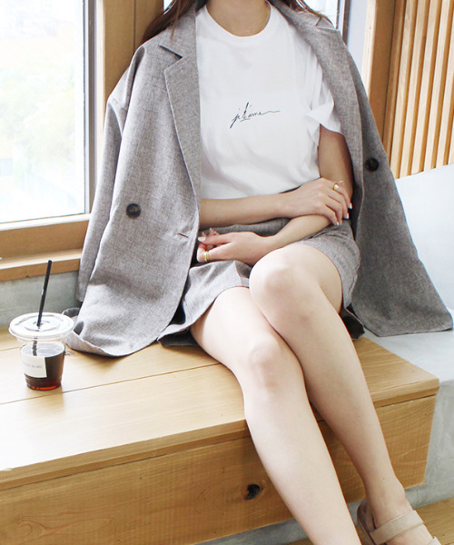 MODE ROBE（モードローブ）の「ハーフスリーブジャケット（テーラードジャケット・レディース・ベージュ/ブラウン・FREE）」の16枚目の写真