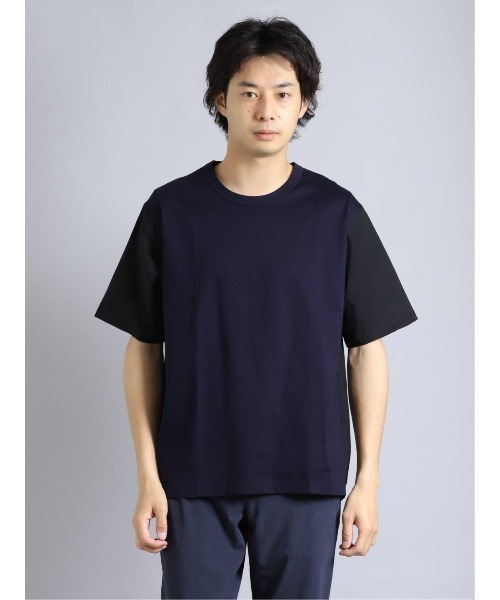 セール エムエフエディトリアルメンズ M F Editorial Men 布帛切替 クルーネック半袖ゆるtシャツ Tシャツ カットソー M F Editorial エムエフエディトリアル のファッション通販 Zozotown