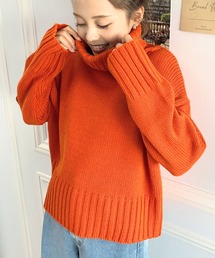 moment+ | 【2021-22A/W New Arrival】3G BIGタートルニットプルオーバー(ニット/セーター)