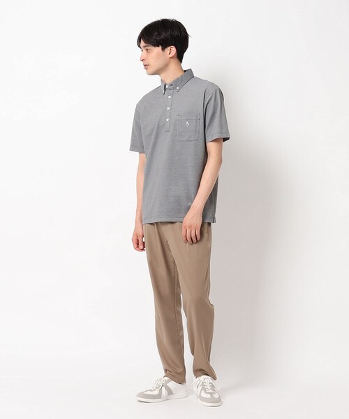 THE SHOP TK （ザ ショップ ティーケー ）の「◆【接触冷感】ボタンダウンポロシャツ（ポロシャツ・メンズ・ブラック/ネイビー/ダークネイビー・02/03/04）」の7枚目の写真