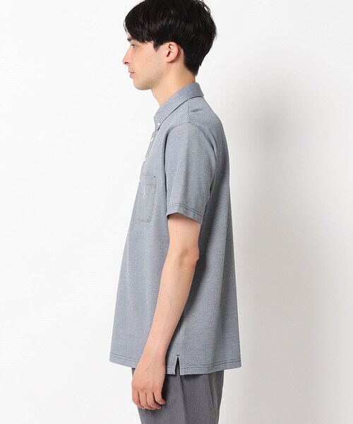 THE SHOP TK （ザ ショップ ティーケー ）の「◆【接触冷感】ボタンダウンポロシャツ（ポロシャツ・メンズ・ブラック/ネイビー/ダークネイビー・02/03/04）」の11枚目の写真