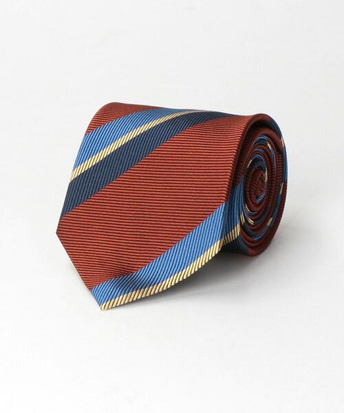 green label relaxing（グリーンレーベルリラクシング）の「＜Alessandro Masi（アレッサンドロ マージ）＞ 8.0cm ストライプ1 [ネクタイ]（ネクタイ・メンズ・ネイビー/ダークブラウン/オレンジ系その他・FREE）」の3枚目の写真