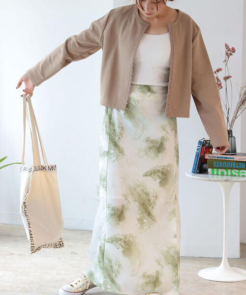 BeAMS DOT（ビームスドット）の「BeAMS DOT / マーブル柄 サイドスリットスカート（スカート・レディース・グリーン/ブラック・FREE）」の22枚目の写真