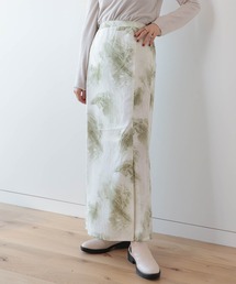 BeAMS DOT / マーブル柄 サイドスリットスカート