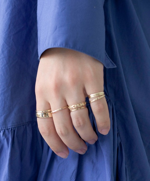 SETUP7（セットアップセブン）の「【SETUP7】7Pセットリング KNF（リング・レディース・シルバー/ゴールド・FREE）」の4枚目の写真