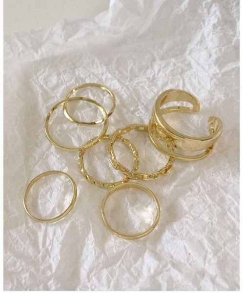 SETUP7（セットアップセブン）の「【SETUP7】7Pセットリング KNF（リング・レディース・シルバー/ゴールド・FREE）」の9枚目の写真