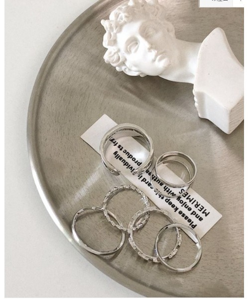 SETUP7（セットアップセブン）の「【SETUP7】7Pセットリング KNF（リング・レディース・シルバー/ゴールド・FREE）」の10枚目の写真