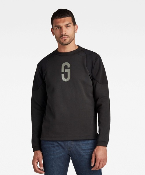 G-STAR（ジースター）の「GS MOTO SWEATER/スウェット（スウェット・メンズ・ダークブラック/ブルー系その他/グレー/ダークブルー・MEDIUM/SMALL/X-SMALL/X-LARGE/LARGE）」の2枚目の写真