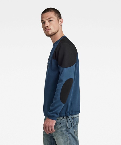 G-STAR（ジースター）の「GS MOTO SWEATER/スウェット（スウェット・メンズ・ダークブラック/ブルー系その他/グレー/ダークブルー・MEDIUM/SMALL/X-SMALL/X-LARGE/LARGE）」の13枚目の写真