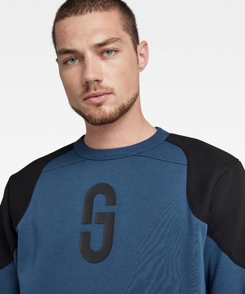 G-STAR（ジースター）の「GS MOTO SWEATER/スウェット（スウェット・メンズ・ダークブラック/ブルー系その他/グレー/ダークブルー・MEDIUM/SMALL/X-SMALL/X-LARGE/LARGE）」の15枚目の写真