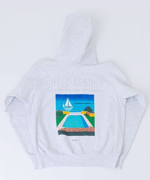 SHIPS（シップス）の「AOR×HIROSHI NAGAI×SHIPS: アメリカ製 バックプリント パーカー（スウェット・メンズ・ライトグレー・LARGE/X-LARGE/MEDIUM）」の2枚目の写真
