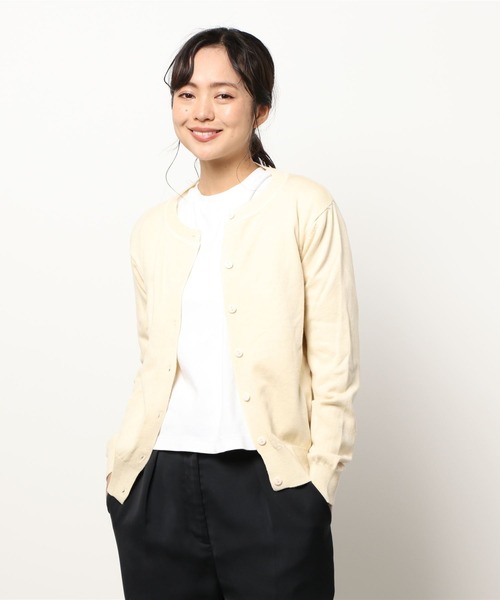 ABITOKYO(アビトーキョー)の「2021SS クルーネックサマーニットカーディガン(カーディガン/ボレロ・レディース・ホワイト/ブラック/ベージュ/グリーン/バーガンディー・FREE)」の9枚目の写真
