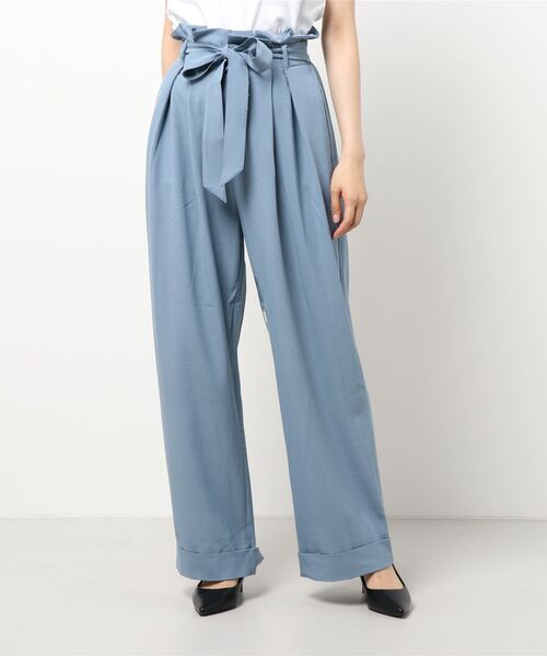 COLONY 2139（コロニートゥーワンスリーナイン）の「リネンライクリボン付ワイドパンツ(ブラック・グリーン・ブルー)（その他パンツ・レディース・グリーン/ブラック/ブルー・LARGE/MEDIUM）」の20枚目の写真