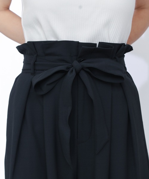 COLONY 2139（コロニートゥーワンスリーナイン）の「リネンライクリボン付ワイドパンツ(ブラック・グリーン・ブルー)（その他パンツ・レディース・グリーン/ブラック/ブルー・LARGE/MEDIUM）」の14枚目の写真