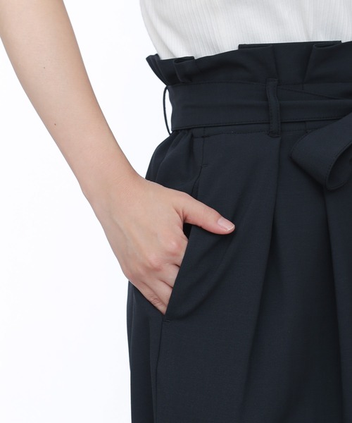 COLONY 2139（コロニートゥーワンスリーナイン）の「リネンライクリボン付ワイドパンツ(ブラック・グリーン・ブルー)（その他パンツ・レディース・グリーン/ブラック/ブルー・LARGE/MEDIUM）」の10枚目の写真