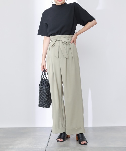 COLONY 2139（コロニートゥーワンスリーナイン）の「リネンライクリボン付ワイドパンツ(ブラック・グリーン・ブルー)（その他パンツ・レディース・グリーン/ブラック/ブルー・LARGE/MEDIUM）」の6枚目の写真