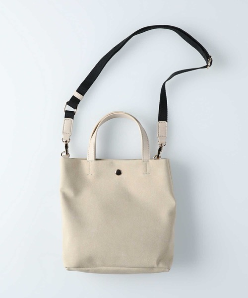 HONEYSUCKLE ROSE(ハニーサックルローズ)の「【HONEYSUCKLE ROSE】ミニショルダートート(ショルダーバッグ・レディース・オフホワイト/ブラック/ベージュ・ONE SIZE)」の1枚目の写真