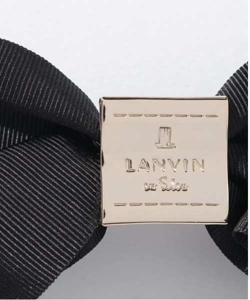 ランバンオンブルー(LANVIN en Bleu)ロゴプリント バレッタ タンダンス ロゴプリント グログランバレッタ|LANVIN en Bleu