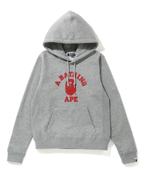 A BATHING APE（アベイシングエイプ）の「COLLEGE PULLOVER HOODIE L（パーカー・レディース・バーガンディー/グレー/イエロー/ネイビー・SMALL/X-SMALL）」の2枚目の写真