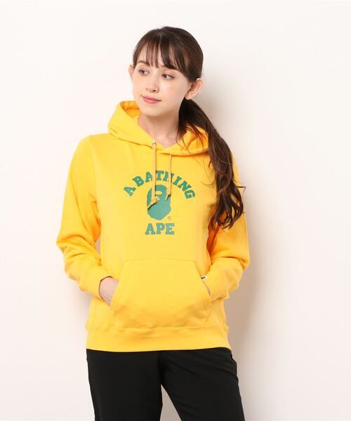 A BATHING APE（アベイシングエイプ）の「COLLEGE PULLOVER HOODIE L（パーカー・レディース・バーガンディー/グレー/イエロー/ネイビー・SMALL/X-SMALL）」の9枚目の写真