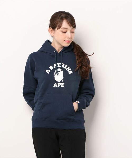 A BATHING APE（アベイシングエイプ）の「COLLEGE PULLOVER HOODIE L（パーカー・レディース・バーガンディー/グレー/イエロー/ネイビー・SMALL/X-SMALL）」の8枚目の写真
