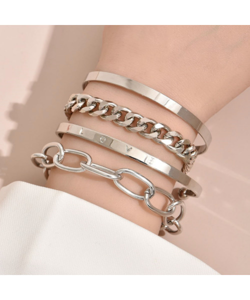 SILVER BULLET（シルバーバレット）の「『SBLTR』ユニセックス デザインチェーンブレスレット 4点セット（ブレスレット・レディース・その他8/その他6/その他7/その他1/その他2/その他3/その他5/その他4/その他24・FREE）」の6枚目の写真