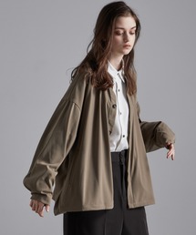 Loose/ルース | ドレープ ノーカラー比翼シャツカーディガン(カーディガン/ボレロ)