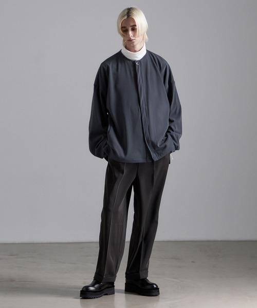 Loose/ルース（ルース）の「ドレープ ノーカラー比翼シャツカーディガン（カーディガン/ボレロ・メンズ・ブラック/ベージュ/パープル/ブラウン/ブルー・S/M/L）」の17枚目の写真