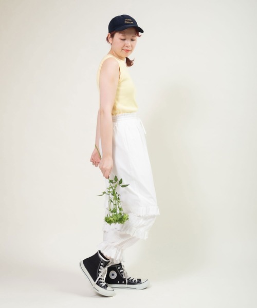 Dot&Stripes CHILD WOMAN(ドットアンドストライプス チャイルドウーマン)の「ブロード レースピンタック フリルパンツ(その他パンツ・レディース・ホワイト/ブラック・FREE)」の19枚目の写真