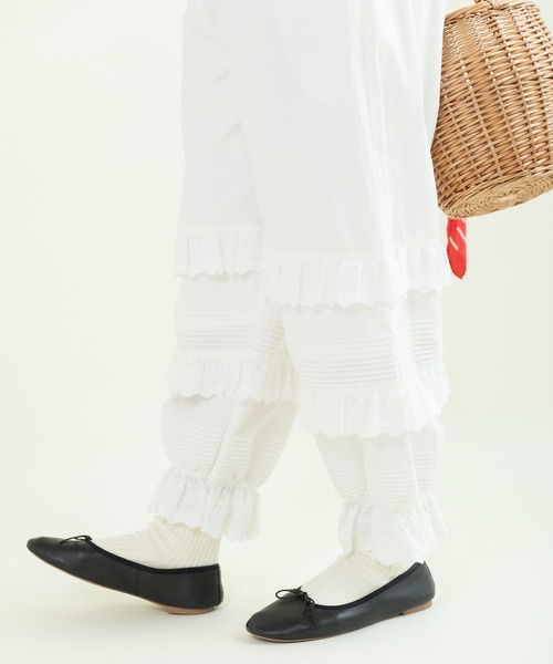 ブロード レースピンタック フリルパンツ（その他パンツ