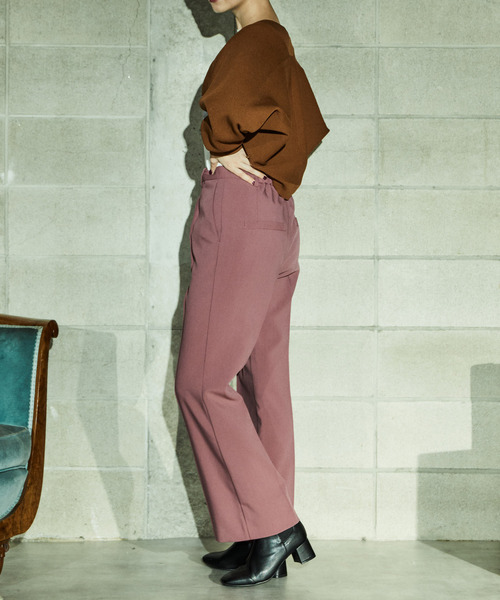 alcali(アルカリ)の「ストレッチフレアーパンツ(その他パンツ・レディース・ブラウン/ピンク/ブラック・2/3)」の8枚目の写真