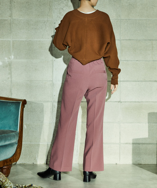 alcali(アルカリ)の「ストレッチフレアーパンツ(その他パンツ・レディース・ブラウン/ピンク/ブラック・2/3)」の9枚目の写真