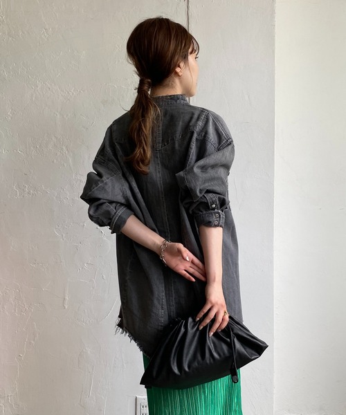 CAPRICIEUX LE'MAGE（カプリシューレマージュ）の「【Wrangler/ラングラー】リメイクウエスタンシャツ（シャツ/ブラウス・レディース・ブラック/ブルー・FREE）」の6枚目の写真