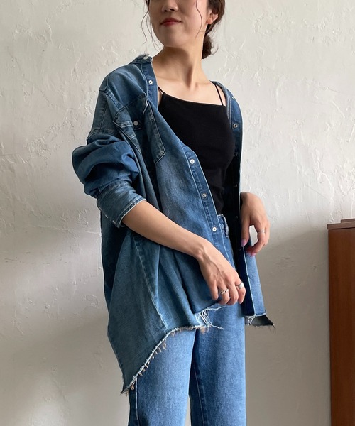 CAPRICIEUX LE'MAGE（カプリシューレマージュ）の「【Wrangler/ラングラー】リメイクウエスタンシャツ（シャツ/ブラウス・レディース・ブラック/ブルー・FREE）」の15枚目の写真