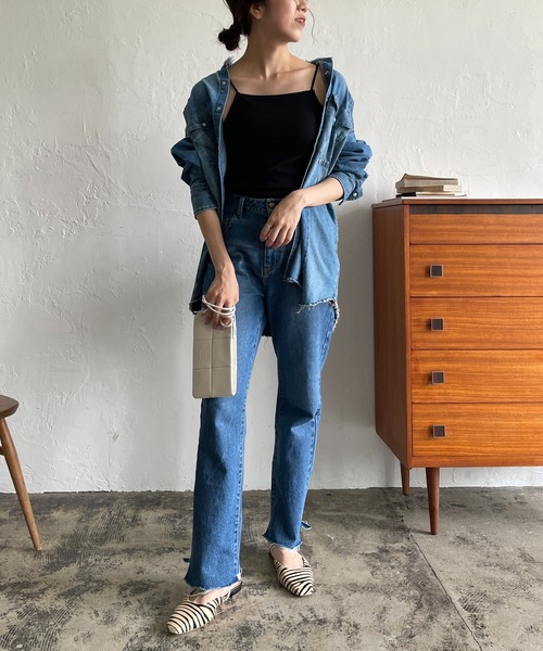 CAPRICIEUX LE'MAGE（カプリシューレマージュ）の「【Wrangler/ラングラー】リメイクウエスタンシャツ（シャツ/ブラウス・レディース・ブラック/ブルー・FREE）」の16枚目の写真