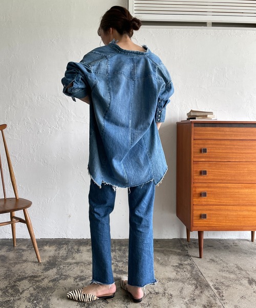 CAPRICIEUX LE'MAGE（カプリシューレマージュ）の「【Wrangler/ラングラー】リメイクウエスタンシャツ（シャツ/ブラウス・レディース・ブラック/ブルー・FREE）」の17枚目の写真