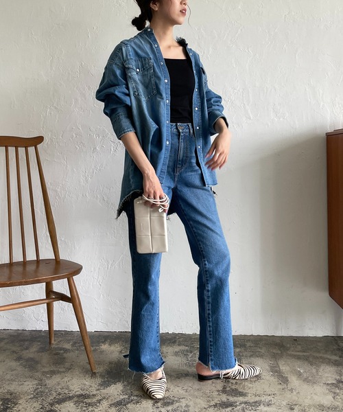 CAPRICIEUX LE'MAGE（カプリシューレマージュ）の「【Wrangler/ラングラー】リメイクウエスタンシャツ（シャツ/ブラウス・レディース・ブラック/ブルー・FREE）」の18枚目の写真