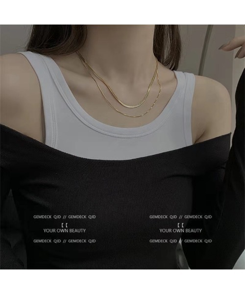 KONVINI(コンビニ)の「【Zarabanda 】2連シンプルネックレス / eln1006 eln1007(ネックレス・レディース・シルバー/ゴールド・FREE)」の9枚目の写真