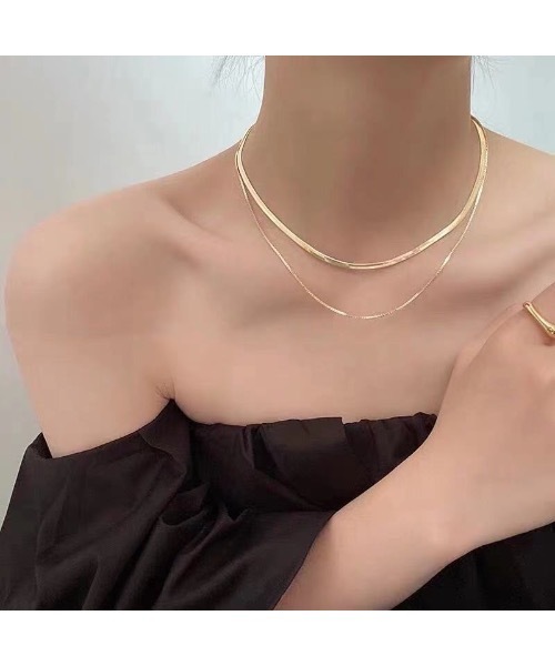 KONVINI(コンビニ)の「【Zarabanda 】2連シンプルネックレス / eln1006 eln1007(ネックレス・レディース・シルバー/ゴールド・FREE)」の7枚目の写真