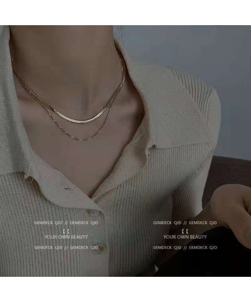 KONVINI(コンビニ)の「【Zarabanda 】2連シンプルネックレス / eln1006 eln1007(ネックレス・レディース・シルバー/ゴールド・FREE)」の5枚目の写真