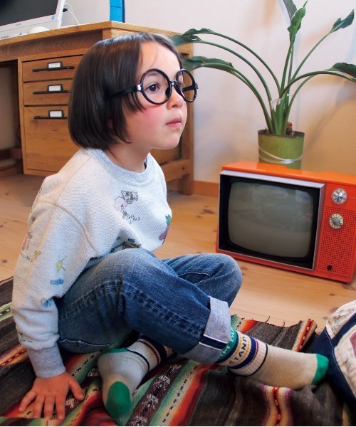 DENIM DUNGAREE（デニムダンガリー）の「STANDARD SERVICE チューブソックス（ソックス/靴下・キッズ・ホワイト/グレー/レッド・SMALL/MEDIUM/LARGE/X-LARGE）」の4枚目の写真