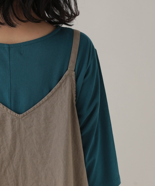 studio CLIP（スタディオクリップ）の「《Natural by studio CLIP》リネンコットン2WAYキャミワンピース（ワンピース・レディース・ベージュ/グリーン・FREE）」の16枚目の写真