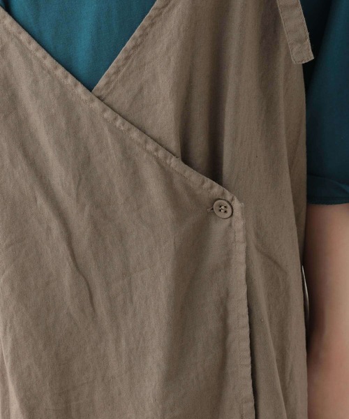 studio CLIP（スタディオクリップ）の「《Natural by studio CLIP》リネンコットン2WAYキャミワンピース（ワンピース・レディース・ベージュ/グリーン・FREE）」の12枚目の写真