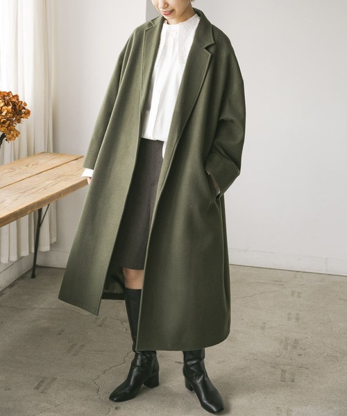 URBAN RESEARCH（アーバンリサーチ）の「【Oggi11月号掲載】オーバーチェスターコート（チェスターコート・レディース・アイボリー/カーキ/モカ・FREE）」の9枚目の写真