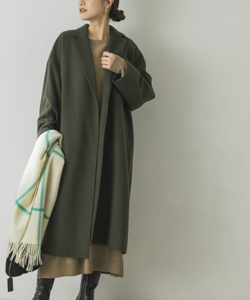 URBAN RESEARCH（アーバンリサーチ）の「【Oggi11月号掲載】オーバーチェスターコート（チェスターコート・レディース・アイボリー/カーキ/モカ・FREE）」の18枚目の写真